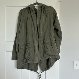 Army green lightweight denim coat